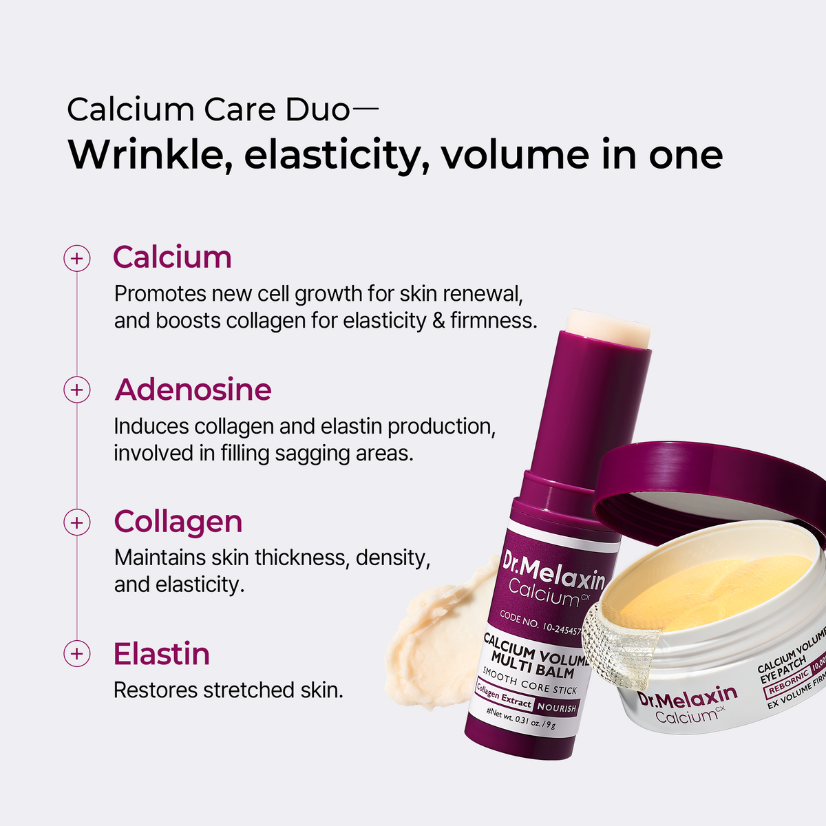 [TikTok Bestseller] Calcium Volume Multi Balm & Eye Patch 60ea detail 3